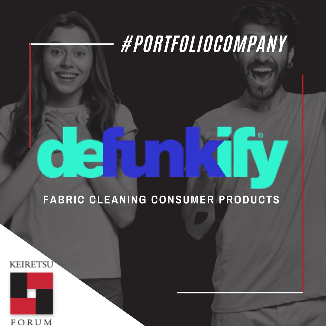 k4northwest's tweet photo. We have recently added #Defunkify to our portfolio with a Fund IV investment. They are into engineering fabric cleaning products.
#UniqueInvestment #PortfolioCompany #KeiretsuForum #KeirestuCapital #KeiretsuNorthWest https://t.co/WB9xN9FYgP