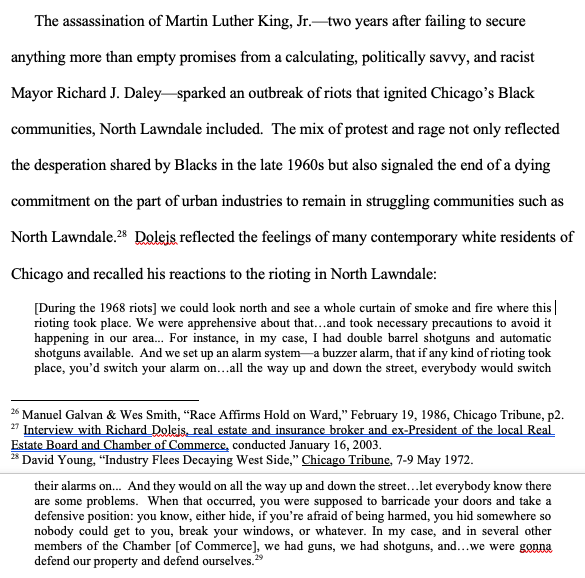 By centering turf wars, Vargas' "Wounded City" (2016) helped me further make sense of interviews from my 2003 BA thesis, esp. how competing/racialized visions map onto South/North Lawndale(s)Here be my nearly 20-year old musings:17/n