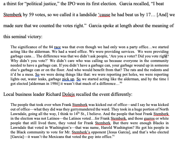 By centering turf wars, Vargas' "Wounded City" (2016) helped me further make sense of interviews from my 2003 BA thesis, esp. how competing/racialized visions map onto South/North Lawndale(s)Here be my nearly 20-year old musings:17/n