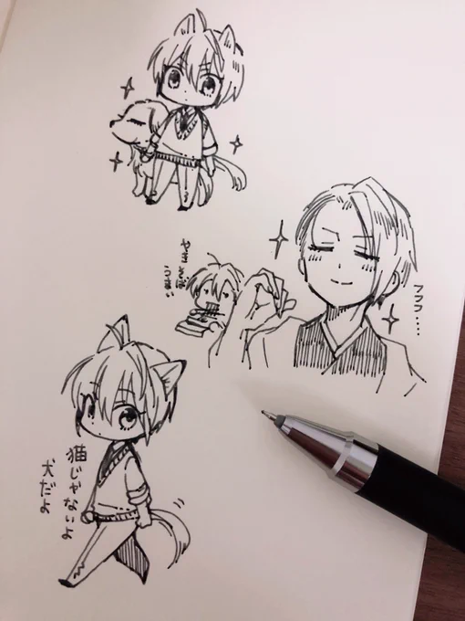 朝のアナログらくがき🐶 