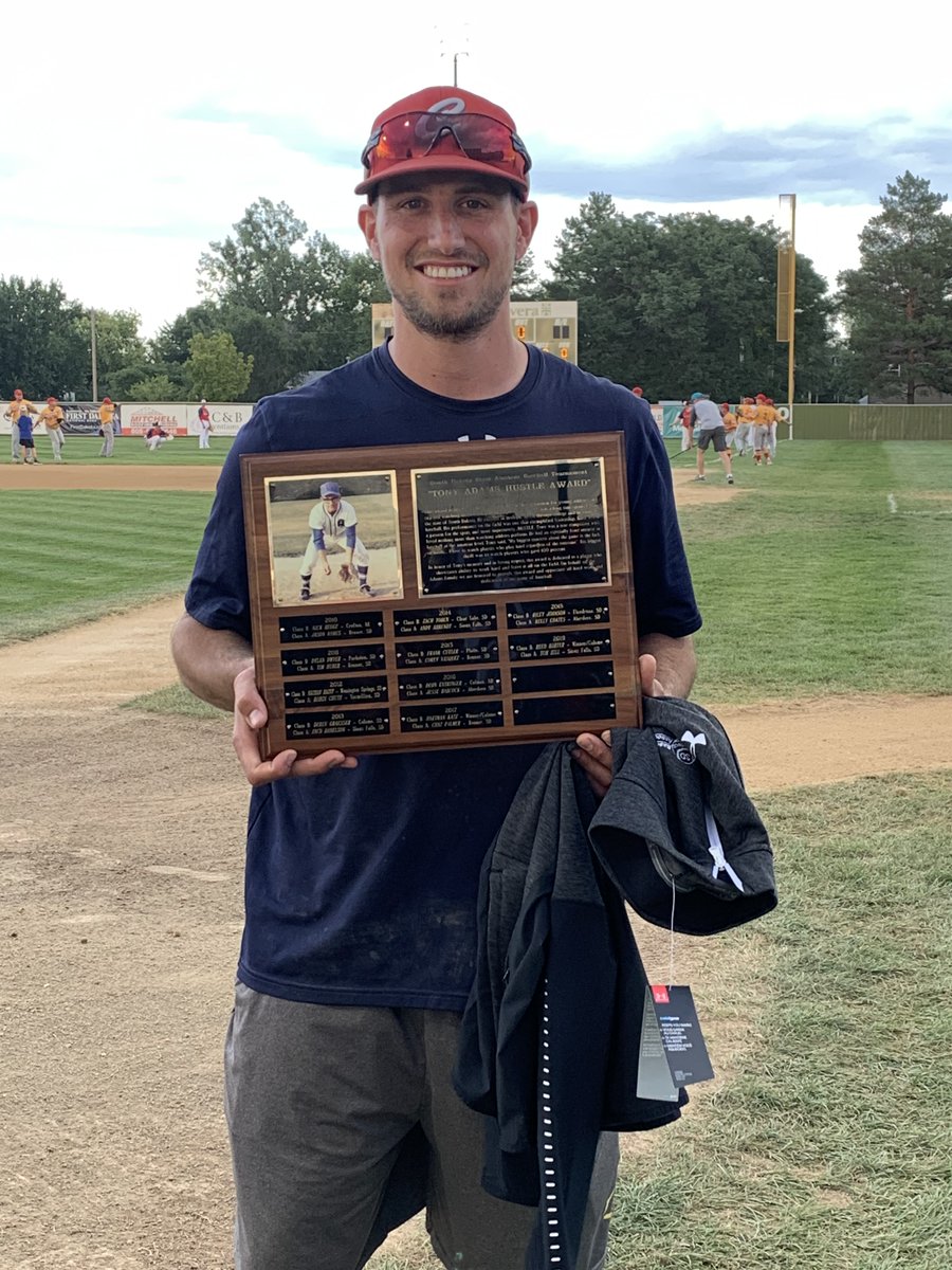 brookingscubs's tweet image. Our very own Todd Standish, the 2020 Class A recipient of the Tony Adams Hustle Award.

The yearly award is given out at the @SDAmateur state tournament to a Class A and Class B player who “showcases the ability to work hard and leave it all on the field.”

Congratulations, Todd!