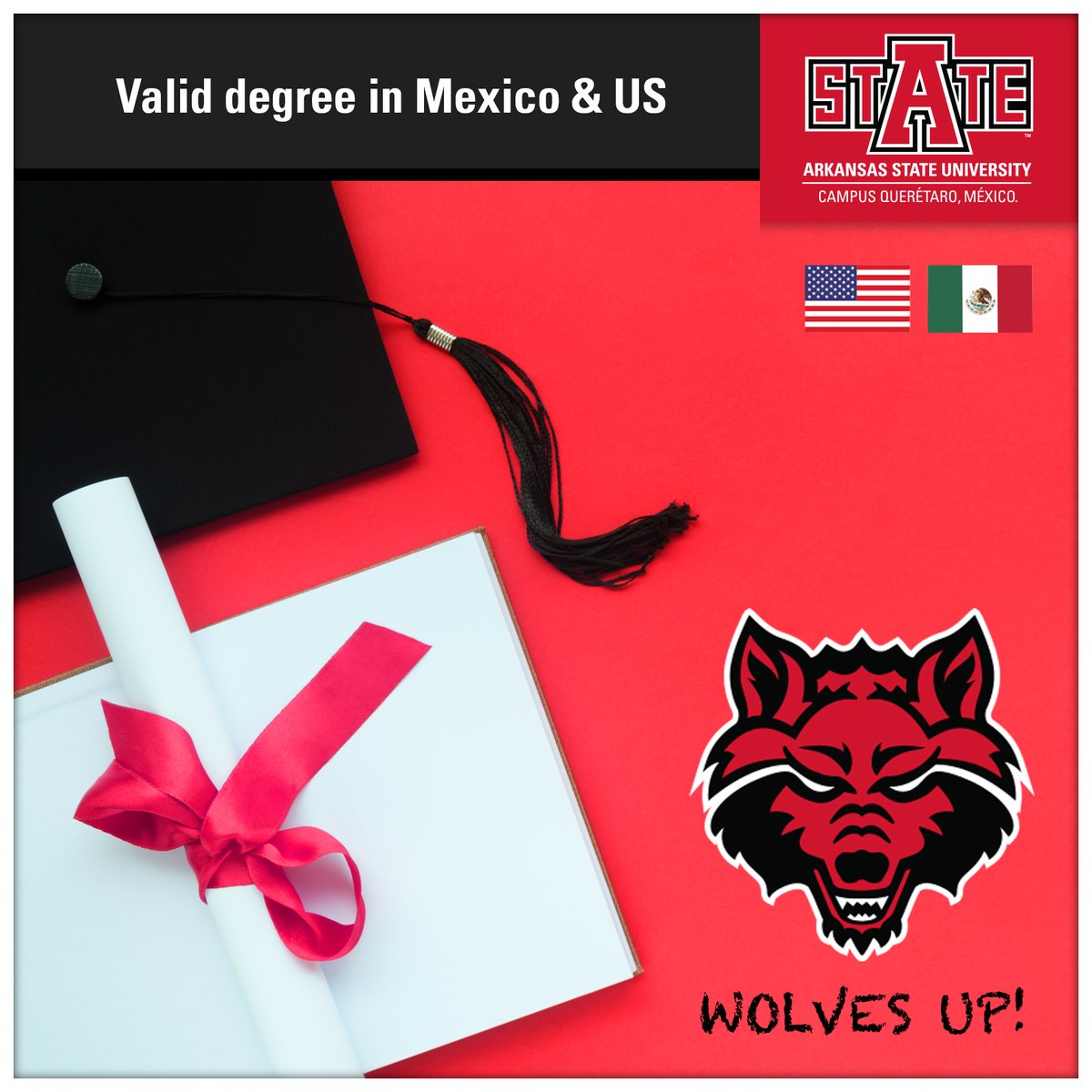 Our degrees in Business and communications are valid both in the US and Mexico!

#AStateCQ #CollegeLife