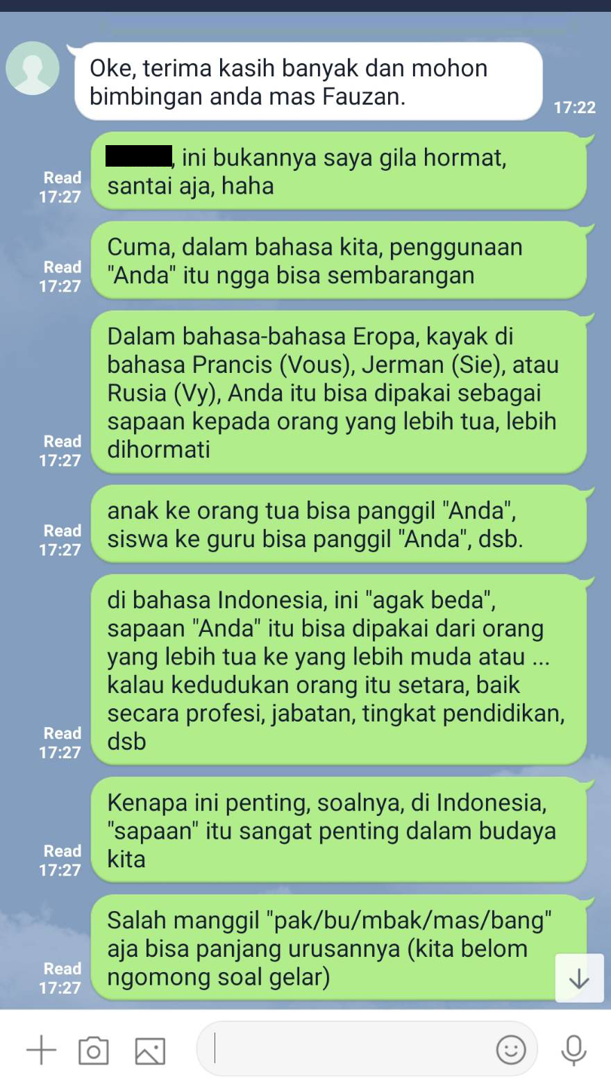 Fauzan Al Rasyid On Twitter Suatu Kali Salah Satu Mahasiswa Saya Pernah Memanggil Saya Dengan Sapaan Anda Bayangkan Apa Yang Terjadi Kalau Dia Menggunakan Sapaan Tersebut Kepada Dosen Senior Kelar S T Co Ilibirspbm S T Co Fauzan Al Rasyid On Twitter Suatu Kali Salah Satu Mahasiswa Saya Pernah Memanggil Saya Dengan Sapaan Anda Bayangkan Apa Yang Terjadi Kalau Dia Menggunakan Sapaan Tersebut Kepada Dosen Senior Kelar S T Co Ilibirspbm S T Co