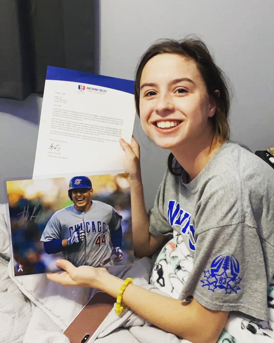MichelleRSharp1's tweet photo. A huge thank you to the Anthony Rizzo foundation reaching out to my baby!!!! You made her dY💙❤️💙 Ewing’s sarcoma picked the wrong girl!!!!!💛🙏🏼💛🙏🏼 https://t.co/jSIoUj6W6M