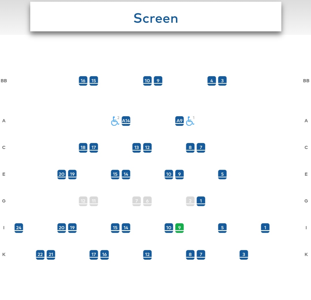 SpongeWatch 2020:All three key downtown Toronto Cineplex theatres had Saturday 9 pm showings. Here's a tally of tickets sold (percentage of available seats sold) more than five mins after showtime. Y&D: 2 (4%)Scotia: 8 (17%)Varsity: 5 (11%)