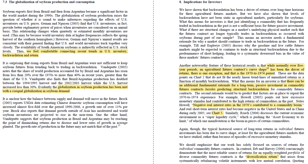 10/ "The second rationale for a long-term, passive investment in commodity futures would be to predict that factors are in place to repeat the 1970-74 experience."Howell points out how excessive monetary stimulus has contributed to high returns of commodities in the past."