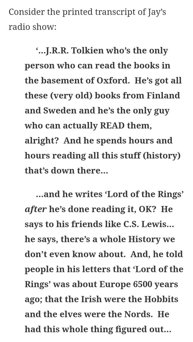 The books were written in ancient Scandinavian, a language that Tolkien had coincidently studied so he was able to read them. Tolkien reportedly told his friends like C.S. Lewis… "there’s a whole history we don’t even know about."