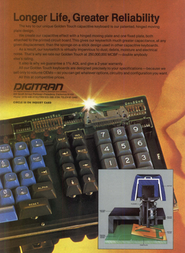 this Digitran keyboard ad has a very nice cross section of a keyswitch! i like it.