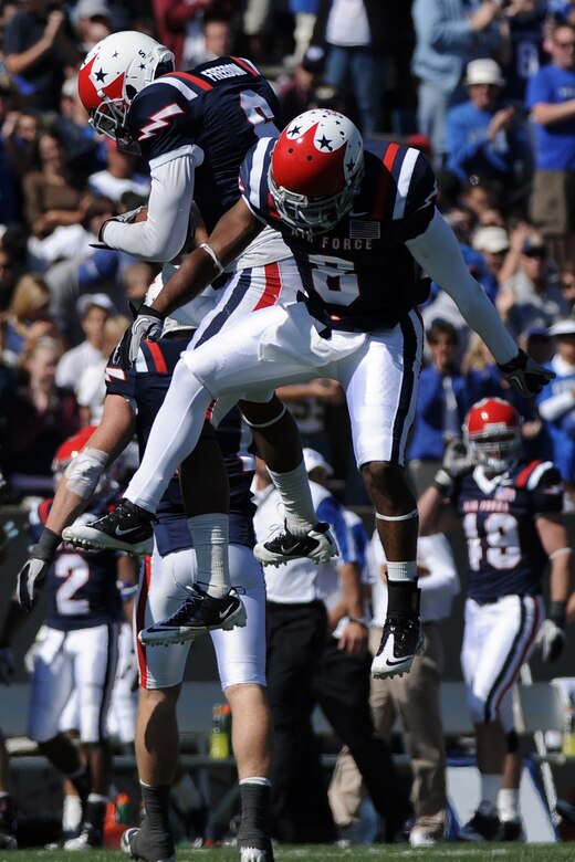 First up,  @AF_Football. The Thunderbird helmets. They defeated Navy 14-6 on Oct 2, 2010.