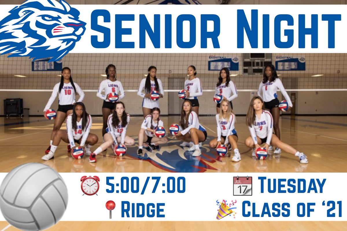 PRidge_AD's tweet photo. 🚨Senior Night🚨 
With so many unknowns, we will honor our seniors on HOME OPENING NIGHT! Please MASK UP, SOCIALLY DISTANCE and join us Tuesday, 8/18 as @PRidge_Vball squares off against Shiloh and Discovery at 5:00 and 7:00. #OneRidge #classof2021🏐 https://t.co/iwKsdLGWu6