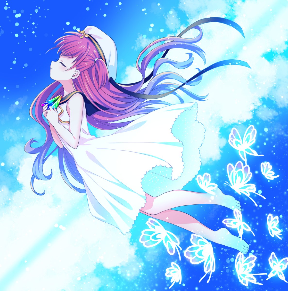 「体の水分全部持って行かれる勢いで泣いた神のゲームSummer Pockets R」|空凪のイラスト