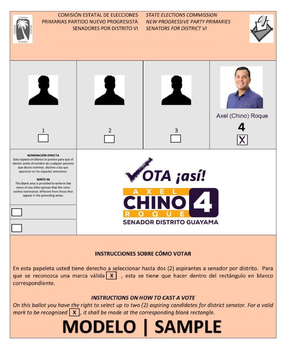 Mañana celebraremos democráticamente con todos ustedes la oportunidad de seguir transformando el Distrito Senatorial de Guayama, encaminados en la dirección correcta trazando un nuevo rumbo de progreso y bienestar. 
Cuento contigo. Soy el #4 en la papeleta 

#EstamosJuntos