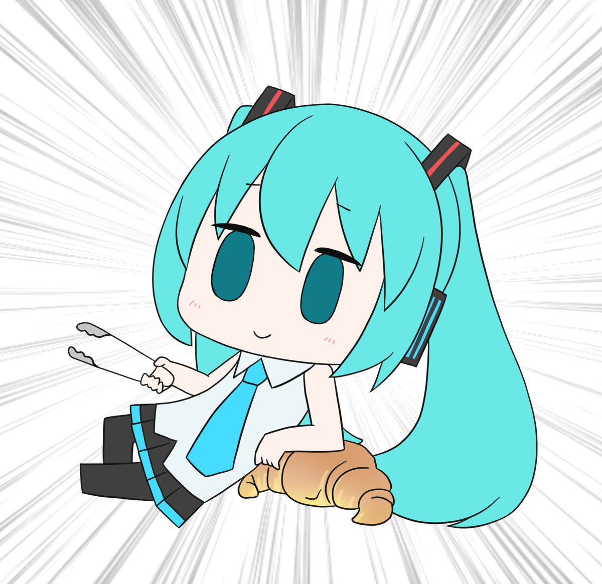 初音ミク 「今日も一日 」|はつねネガメのイラスト