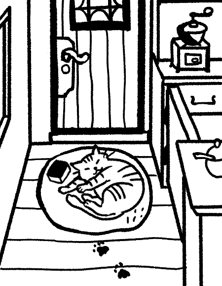 猫がいて通れない道 謎のメモ こんな謎があるゲームです ミツバチ喫茶からの脱 一色十秋 イッシキトアキの漫画