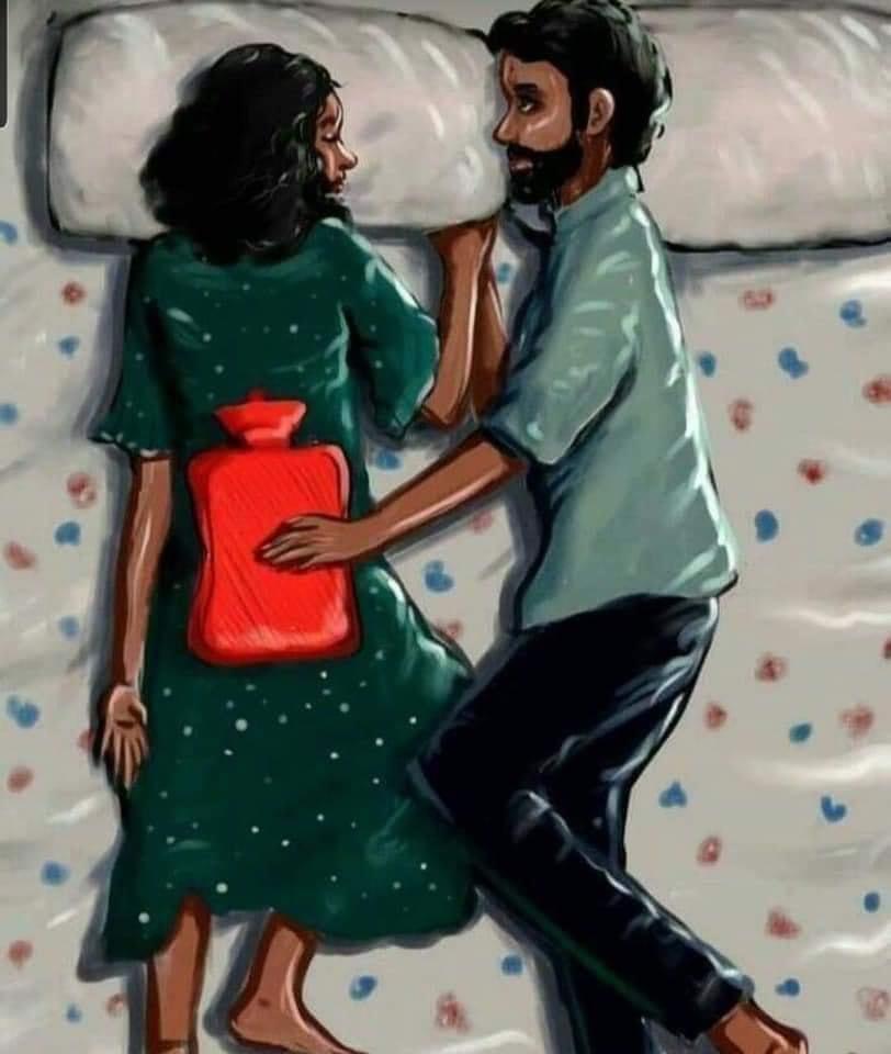 The real days of periods are not like women running around and jumping, as we see, in a sanitary napkin ad on television.For some it's like a normal day, for some it's the pain of hell. Starts with a piercing pain in the stomach, back pain, headache, muscle pain, vomiting