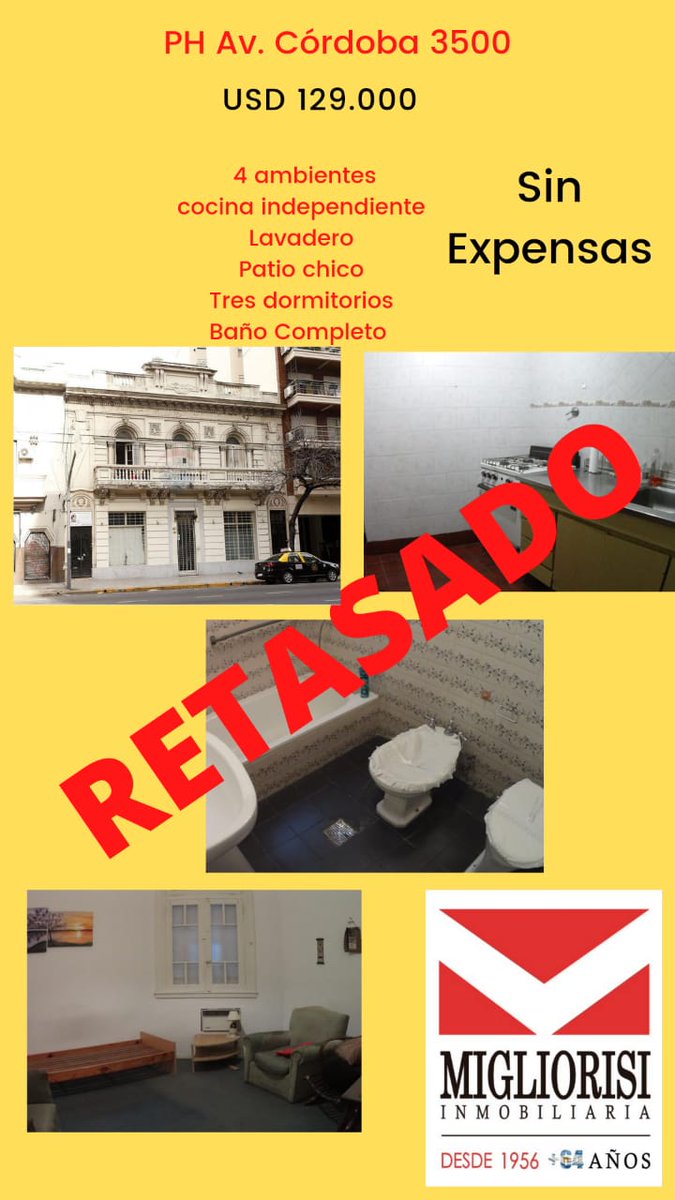 ✅✅RETASADO ! 
▪OPORTUNIDAD, SIN EXPENSAS. 
📞📞Consultas al 1157193831.