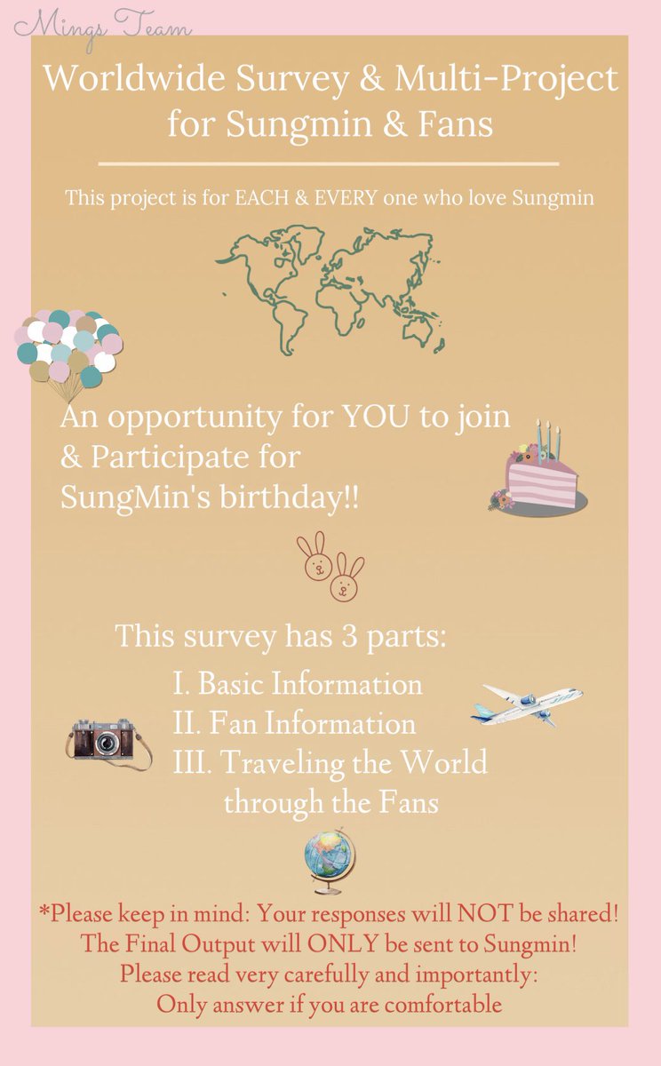 LiuMinScholars's tweet photo. •Here is your chance to join in a Project for Sungmin by YOU!💕🎂

•Este es tu oportunidad para que te unas en un Proyecto para Sungmin por TI!💕🎂

Form:
https://t.co/coyzDCKhvS https://t.co/ctOhd9wX7V