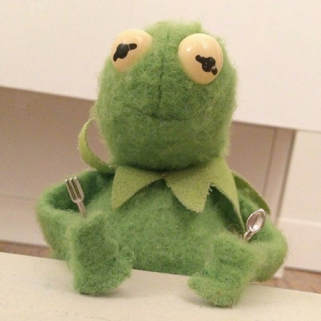 chaeyoung as kermit the frog