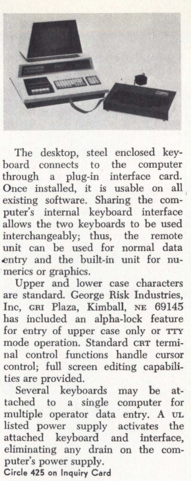 it's an improved keyboard for the Commodore PET!