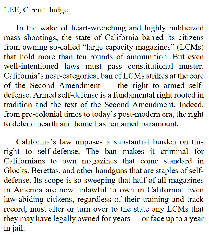 "The ban makes it criminal for Californians to own magazines that come standard in Glocks, Berettas, and other handguns that are staples of self-defense. Its scope is so sweeping that half of all magazines in America are now unlawful to own in California."  https://twitter.com/2Aupdates/status/1294293000865161217