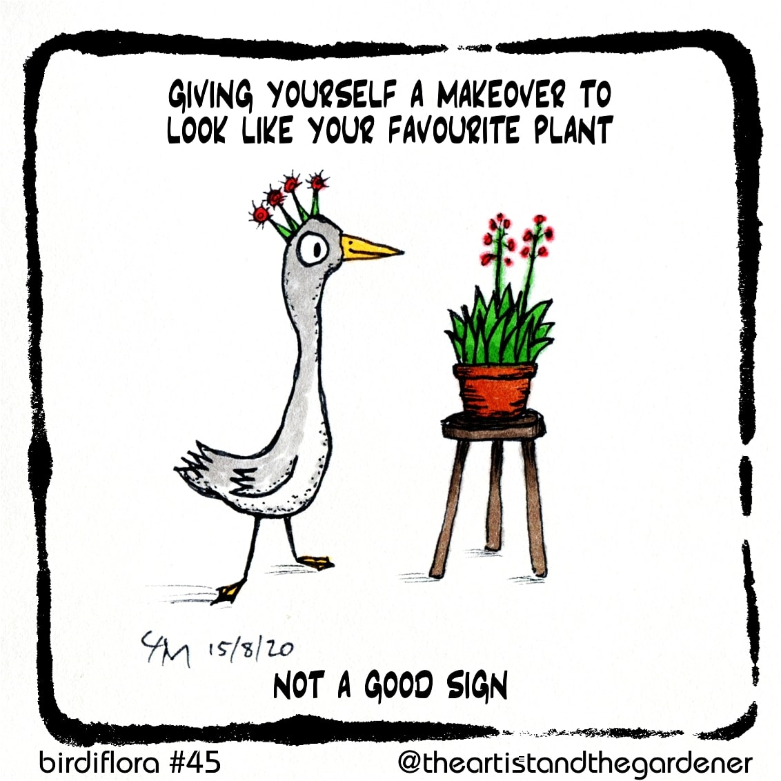 For all those extreme #plantlovers!
#crazyplantpeople #webcomic #flowerlover #indoorplants #GardenersWorld #birddrawing #makeover