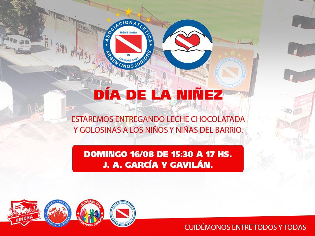 Para seguir festejando el aniversario de #AAAJ esperamos a todos/as los chicos/as en su dia,hoy domingo 15y30hs en el estadio Diego Maradona
Vamos a estar entregando.Leche chocolatada, juguetes y golosinas  #fundacionsocialAAAJ <a href="/voluntariosaaaj/">@voluntariosaaaj</a> <a href="/scdhaaaj/">Subco Del Hincha AAAJ 🐞</a> #comisióndegeneroyequidad