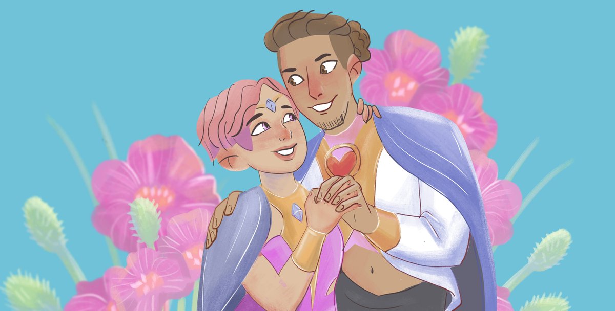 nikkisdoodles's tweet photo. First Tweet! little piece done for @BFSquadwedding more fanart and character work to come! #glimbow #shera #sheraart #sherafanart #zine https://t.co/j4D83Ne06P