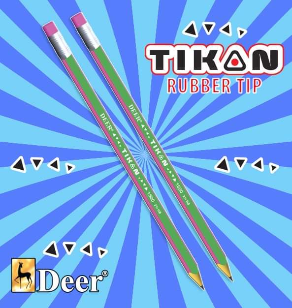 Sleek Triangular design for the best grip and smoothest writing.
We give you Tikon Rubber Tip.
Buy Now: deershop.com.pk/products.php?p…
#deerstationery #tikon #rubbertip #dder #induspencil