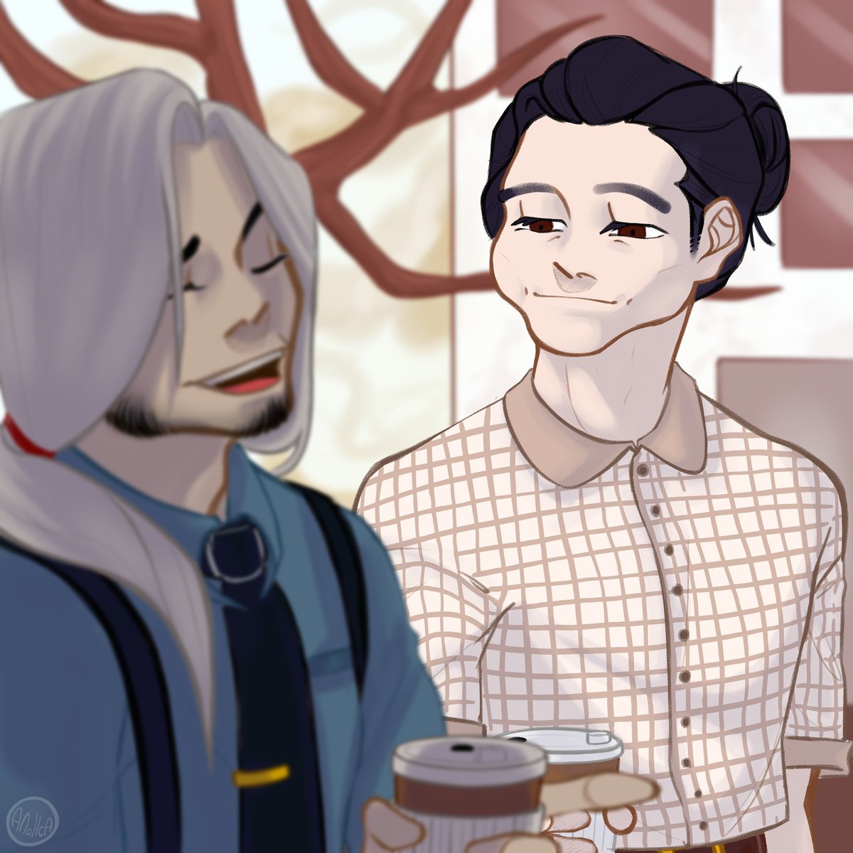 my cute characters Martin and William 🥺🍃

#ArtistOnTwitter #digitalart #DigitalArtist #digitalillustration #OriginalContentArtist #originalcharacter #OC
