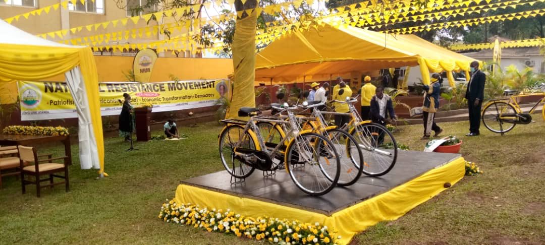 Abaho Simon (@simaba2020) on Twitter photo *ALL IS SET AT NRM PARTY HEADQUARTERS*
H.E <a href="/KagutaMuseveni/">Yoweri K Museveni</a> the President and National Chairman of NRM is this launching the *Yellow Bicycles* The bicycles will be distributed to all NRM branch Chairpersons in the country. Let the game begin <a href="/NRMOnline/">NRM Party</a> <a href="/nyamadon/">Don Wanyama</a> <a href="/KennethOmona/">Dr Kenneth Omona Olusegun</a> *ALL IS SET AT NRM PARTY HEADQUARTERS*
H.E <a href="/KagutaMuseveni/">Yoweri K Museveni</a> the President and National Chairman of NRM is this launching the *Yellow Bicycles* The bicycles will be distributed to all NRM branch Chairpersons in the country. Let the game begin <a href="/NRMOnline/">NRM Party</a> <a href="/nyamadon/">Don Wanyama</a> <a href="/KennethOmona/">Dr Kenneth Omona Olusegun</a>