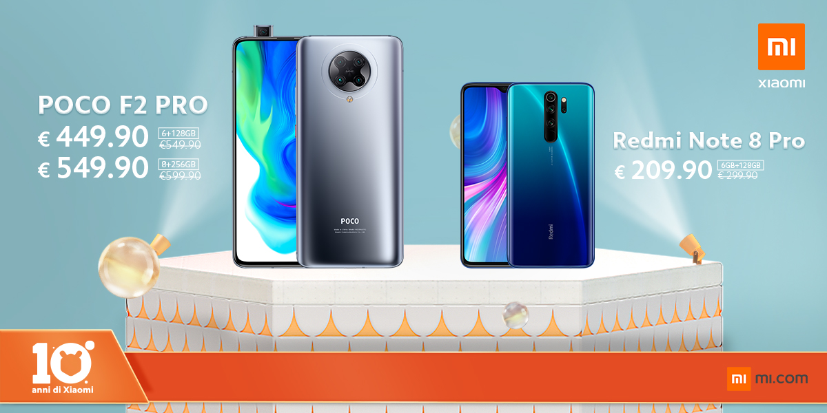 xiaomiItalia's tweet image. In attesa dei fuochi d'artificio di domani potete già approfittare di alcune offertone per il Decimo Anniversario Xiaomi! bit.ly/10Anniversario…

Oggi vi proponiamo IL flagship killer dell'anno e un campione assoluto di vendite... #From10ToInfinity