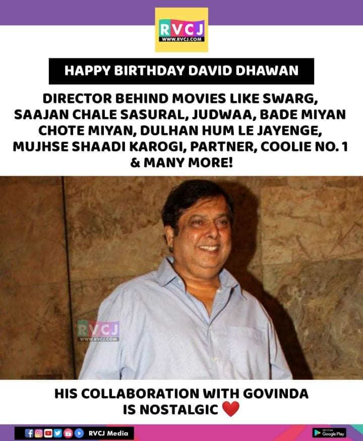 Happy Birthday David Dhawan       