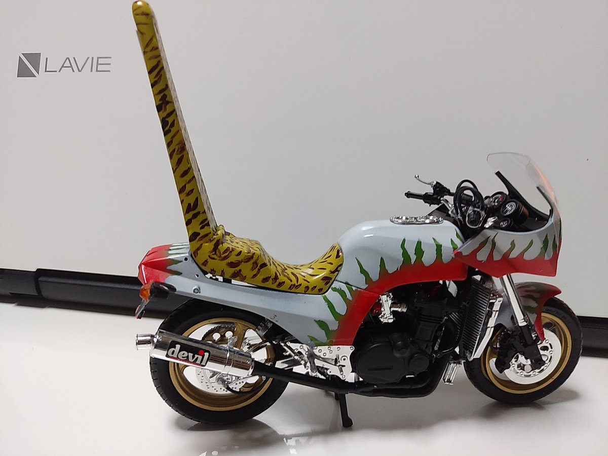 GPZ 三段シート バイク #プラモデル #GPZ900Rニンジャ ニンジャ製作記⑬ 祝！完成！ 三