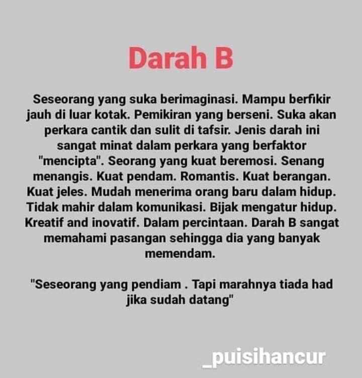imranthefighter's tweet photo. Korang jenis darah yg mane 😃 https://t.co/kIPyq43M9c