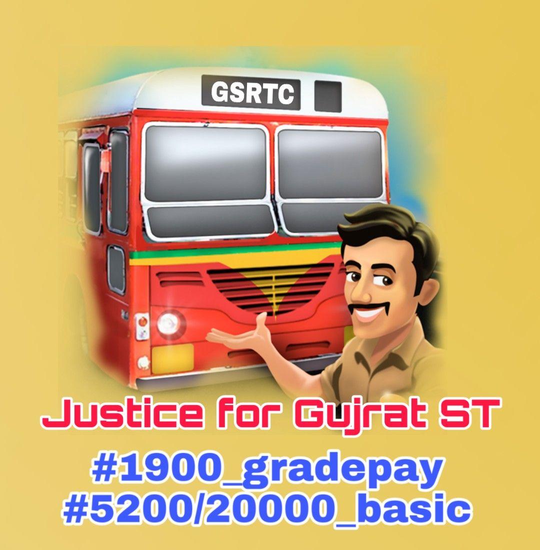 GSRTC3's tweet photo. #1900GradePay_GSRTC we want justice @CMOGuj @Nitinbhai_Patel @vijayrupanibjp @1Gsrtc @abpasmitatv @arjunmodhwadia @tv9gujarati @AAPGujarat @PMOIndia @JKomal78 @nayanpatel_tv @isudan_gadhvi @sandeshnews @ZealShah9 @Zee24Kalak @jigneshmevani80 @rcfalduofficial https://t.co/wLKImiF8on