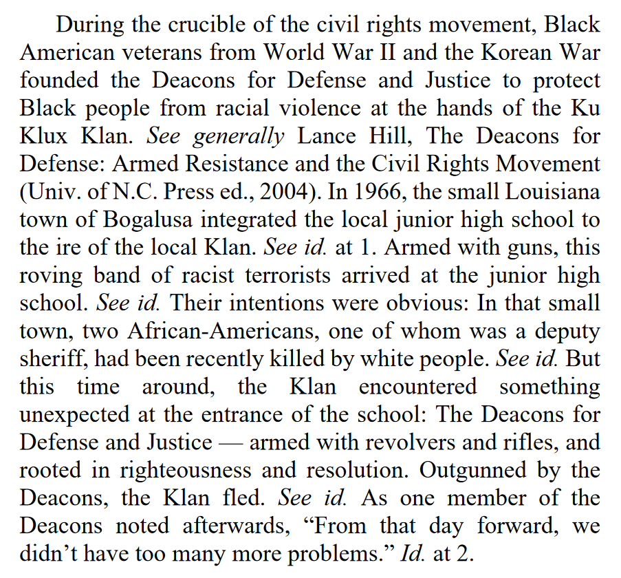 "During the crucible of the civil rights movement, Black American veterans from World War II and the Korean War founded the Deacons for Defense and Justice to protect Black people from racial violence at the hands of the Ku Klux Klan."