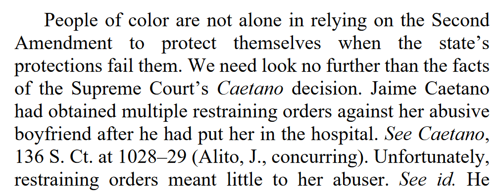 "[Jaime Caetano's] story is not unique. For many women, a firearm may be the equalizer against their abusers and assailants when the state fails to protect them."