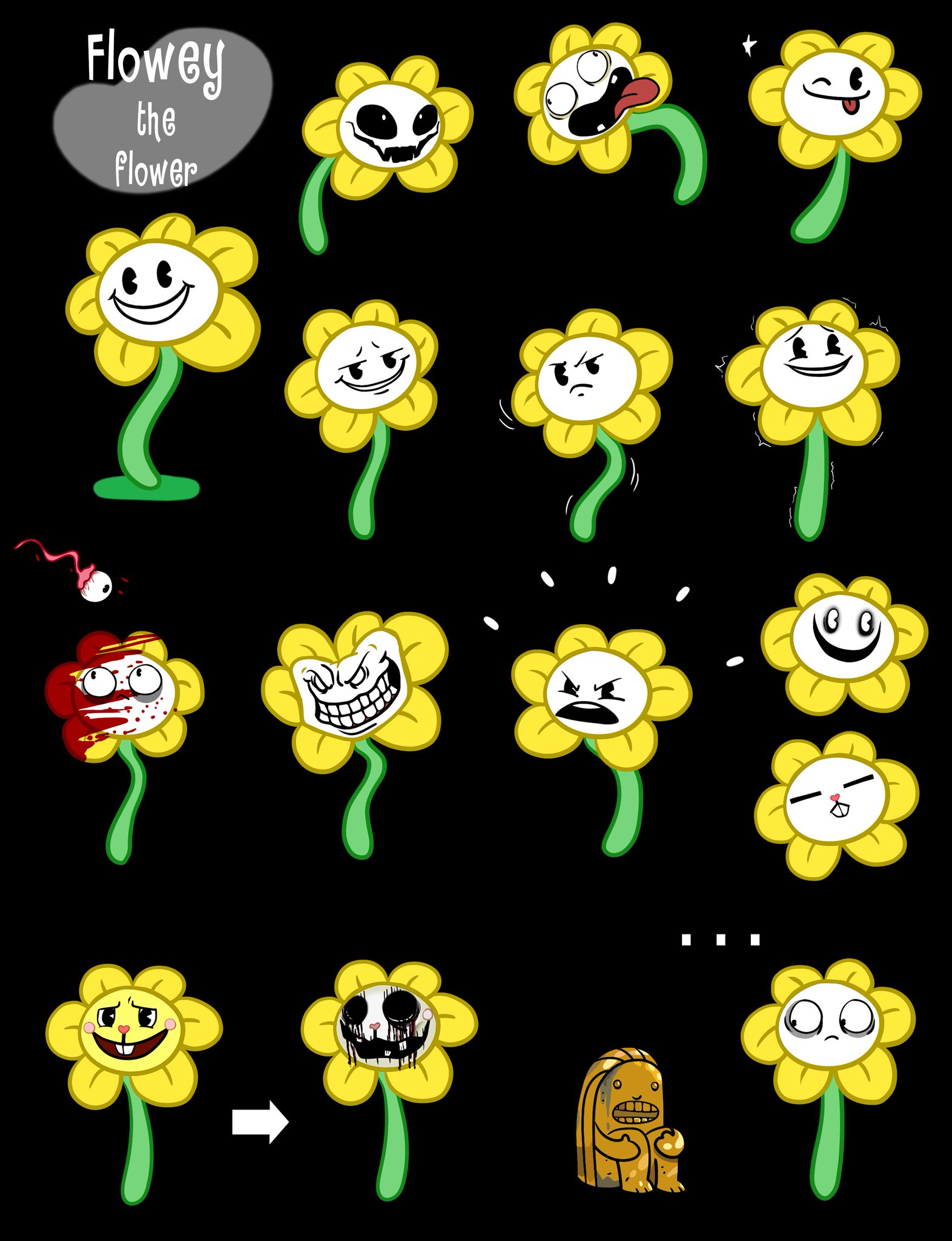 Flowey sprite  Undertale, Undertale flowey, Flowey the flower