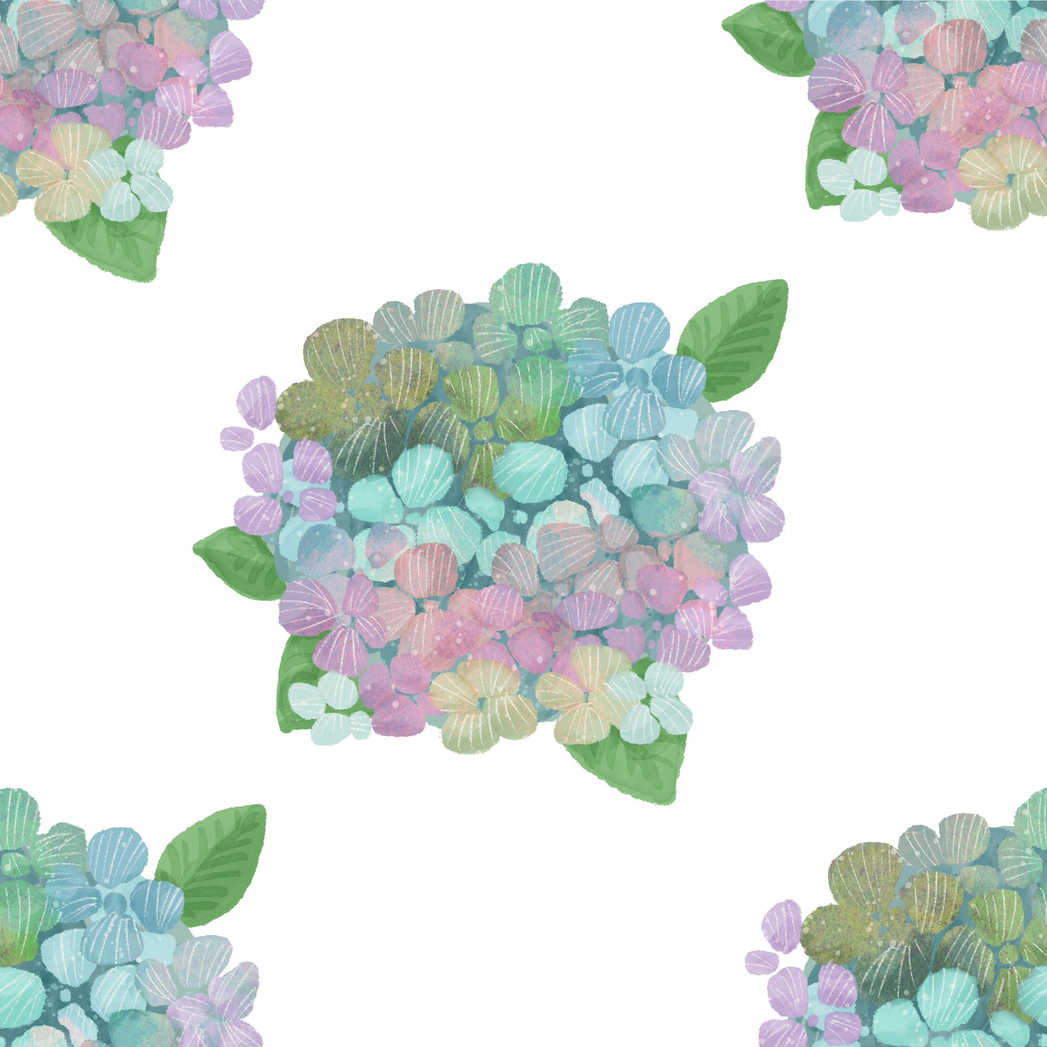 Mitty咪提on Twitter 紫陽花 繡球花圖樣 Hydrangea Pattern 咪提其實是繡球花的愛好者受了漫畫影響吃紫陽花葉 就能活 不對每年都很想衝鎌倉賞繡球花可惜今年因為武漢肺炎又泡湯了只能畫畫圖過乾癮惹
