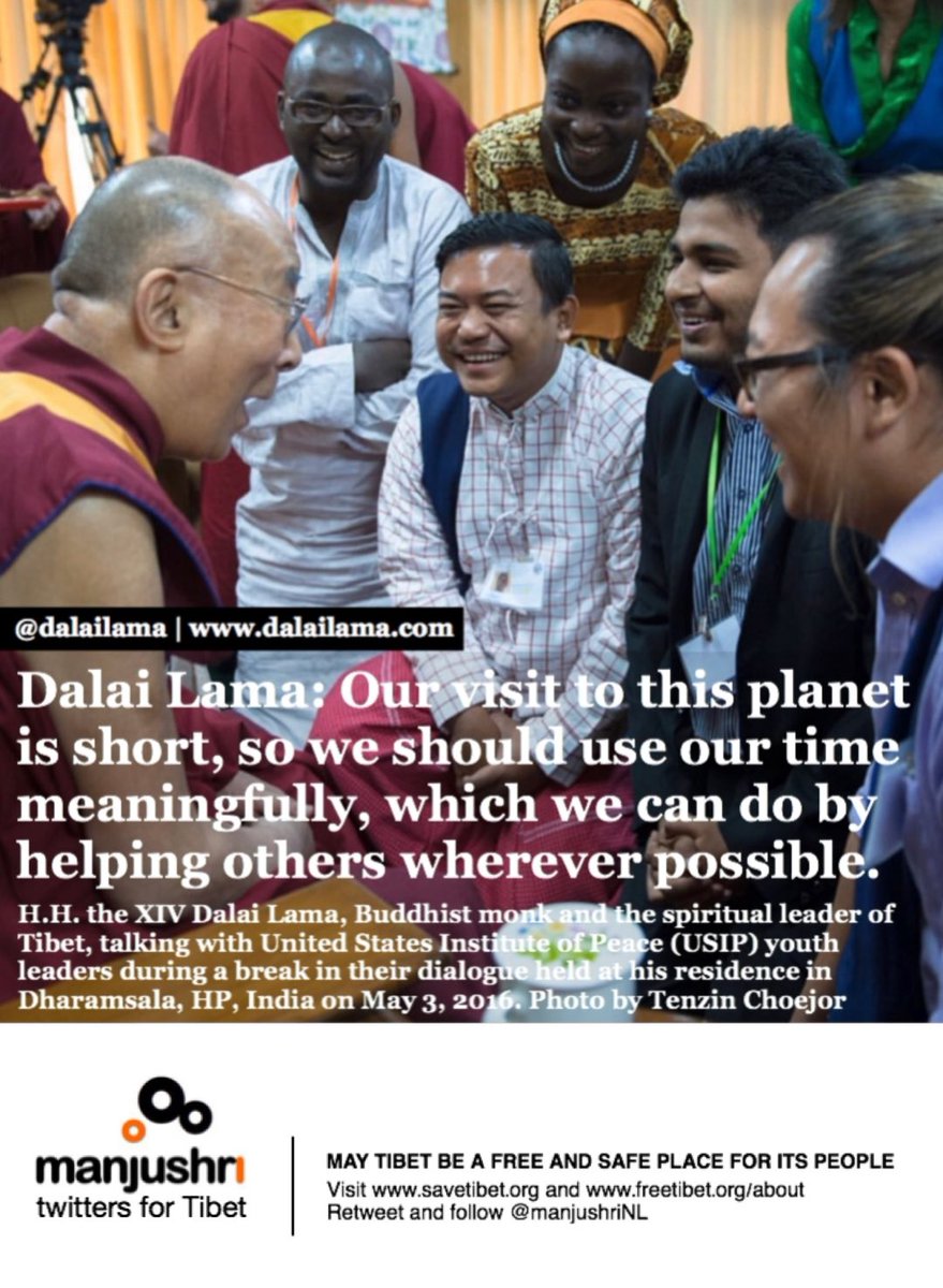 H.H. the XIV <a href="/DalaiLama/">Dalai Lama</a>, #Tibet’s spiritual leader: Our visit to this planet is short, so we should use our time meaningfully, which we can do by helping others wherever possible.

#仏 #愛 #思いやり #幸福 #禅 #平和 #マインドフルネス #世界平和 #Buddha #love

#CHINA #freeTIBET!!!