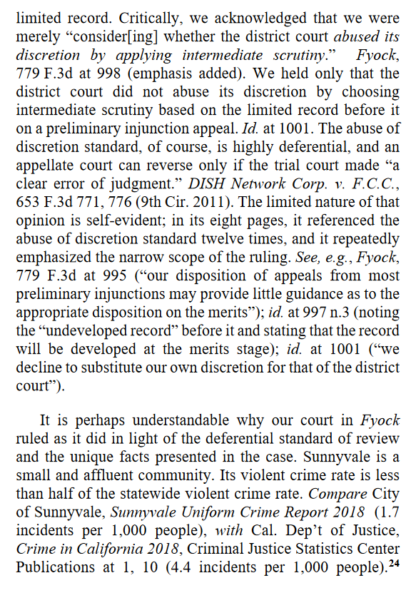 "The state relies on this court’s decision in Fyock v. City of Sunnyvale to maintain that intermediate scrutiny applies here. But it hangs too heavy a hat on too small a hook.""We are not in Sunnyvale anymore."