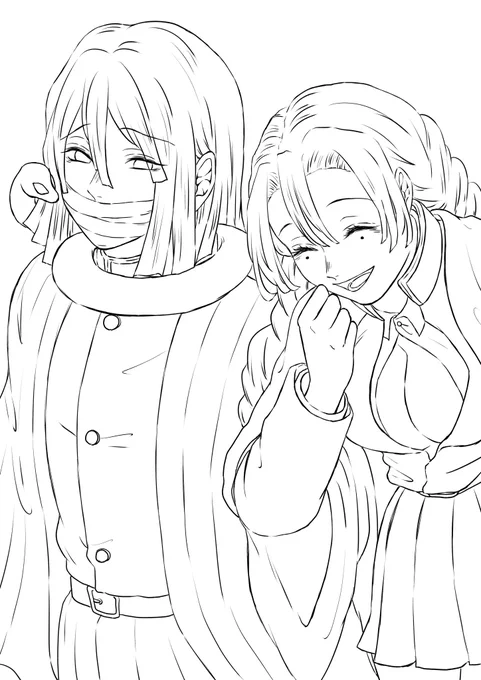おばみつ描いてる 