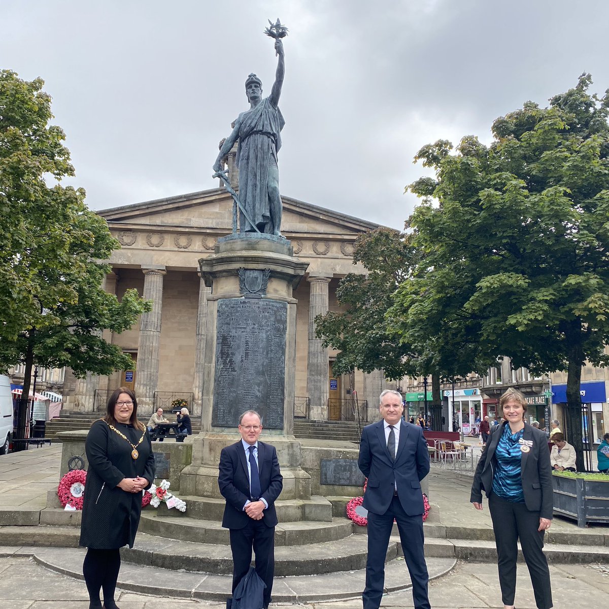 New Scottish Tory Leader snubs war heroes for football. While Moray civic leaders marked VJDay the local MP Douglas Ross prioritised his second job as linesman. #VJDay75 #priorities