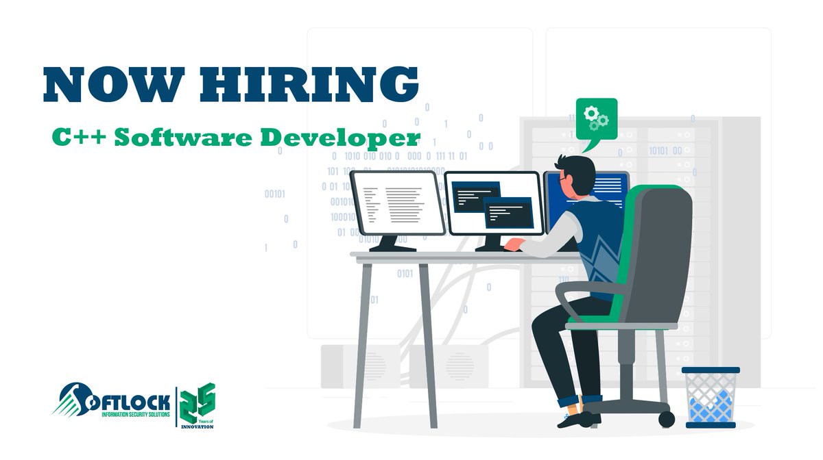 SoftlockCompany's tweet image. Softlock is now hiring a talented C++ Developer to participate in the entire development life cycle, from planning, implementation, documentation, testing, deployment &amp;amp; monitoring. 

Apply now ...  softlock.net/company/career…

#egyptjobs #Cdevelopers #softwaredeveloperjobs  #vacancy