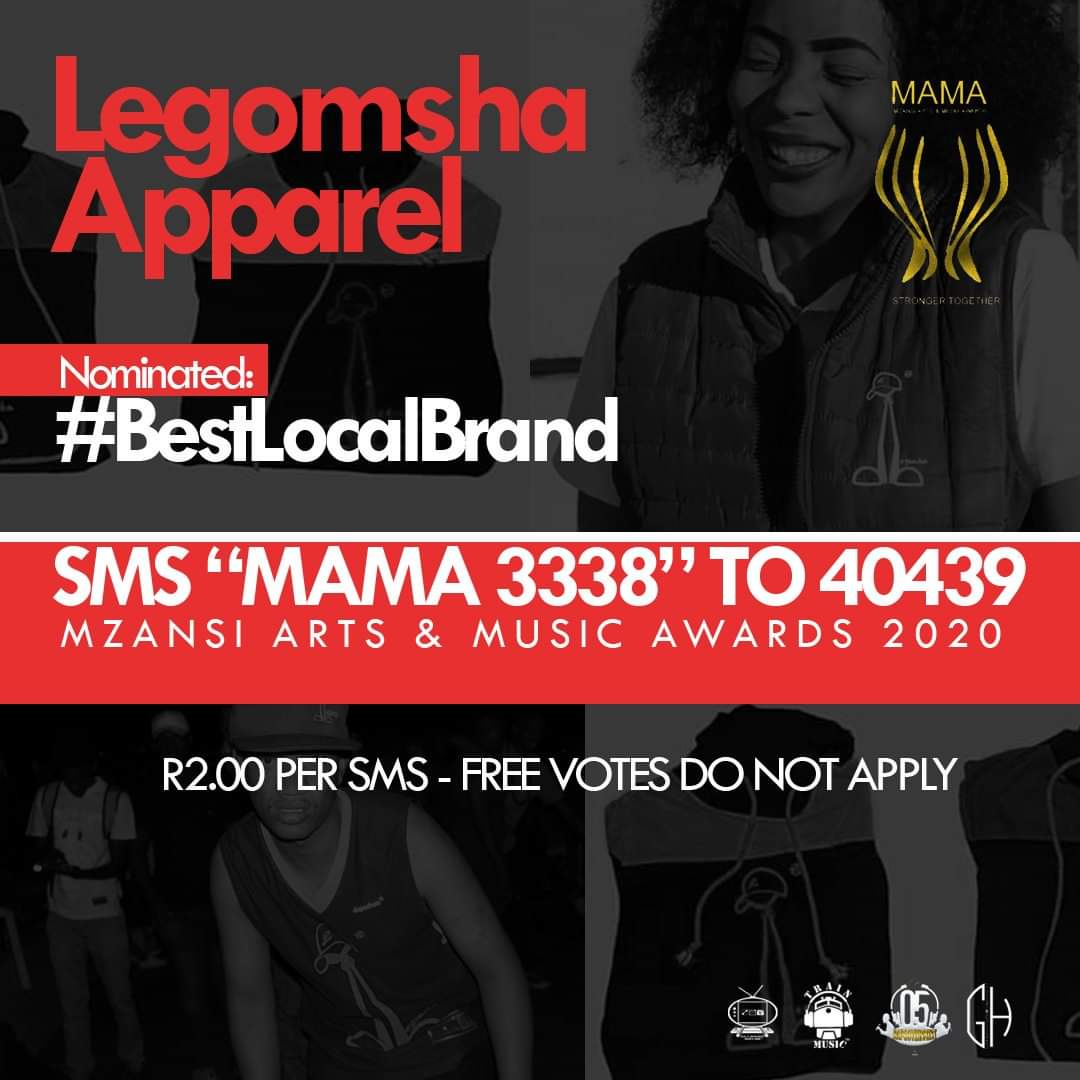 skythian_intl's tweet photo. @LegomshaApparel we been nominated #BestLocalBrand at this year's Mzansi Arts & Music Awards 2020.
SMS " MAMA 3338 " to 40439
https://t.co/0PJNsbKIho
R2.00 Per SMS - Free votes do not apply.
@trainmusicinc @wordatlast @hooperjahqua @Sthiba_876_Ent https://t.co/2zsM9vsg0Z
