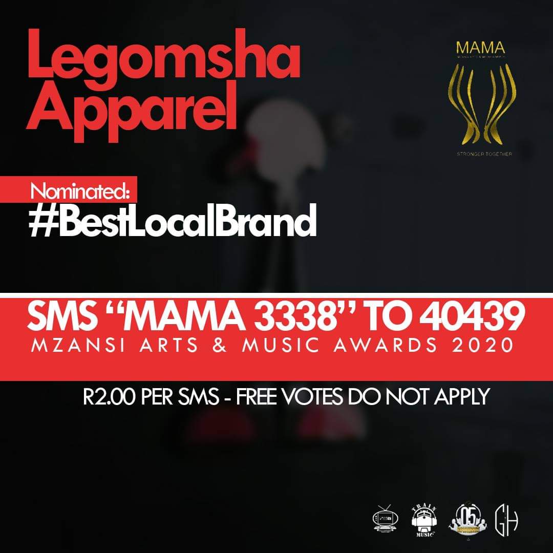 skythian_intl's tweet photo. @LegomshaApparel we been nominated #BestLocalBrand at this year's Mzansi Arts & Music Awards 2020.
SMS " MAMA 3338 " to 40439
https://t.co/0PJNsbKIho
R2.00 Per SMS - Free votes do not apply.
@trainmusicinc @wordatlast @hooperjahqua @Sthiba_876_Ent https://t.co/2zsM9vsg0Z