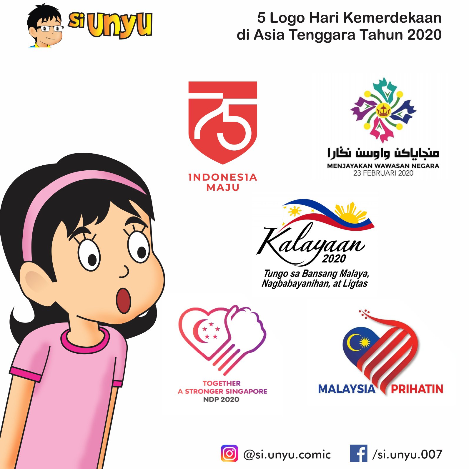 Si Unyu Comic On Twitter The Official Logo Of Independence Day Or National Day In Southeast Asian Countries Unyucomic Hut75ri Hutrike75 Indonesia Indonesiamaju Https T Co Wk7ufwwtam Twitter
