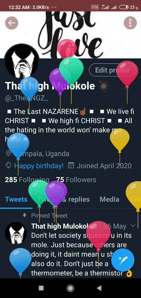 the_ANGZ_'s tweet photo. Thanks alot twitter 🤗..What more can a person ask for on his birthday than the #Aliveathome concert.Kati me I'm #bornathome 😂😂.. Happy birthday to me..To more years of height in Bulokolehood 😂😂 https://t.co/aIDhgzbBZe