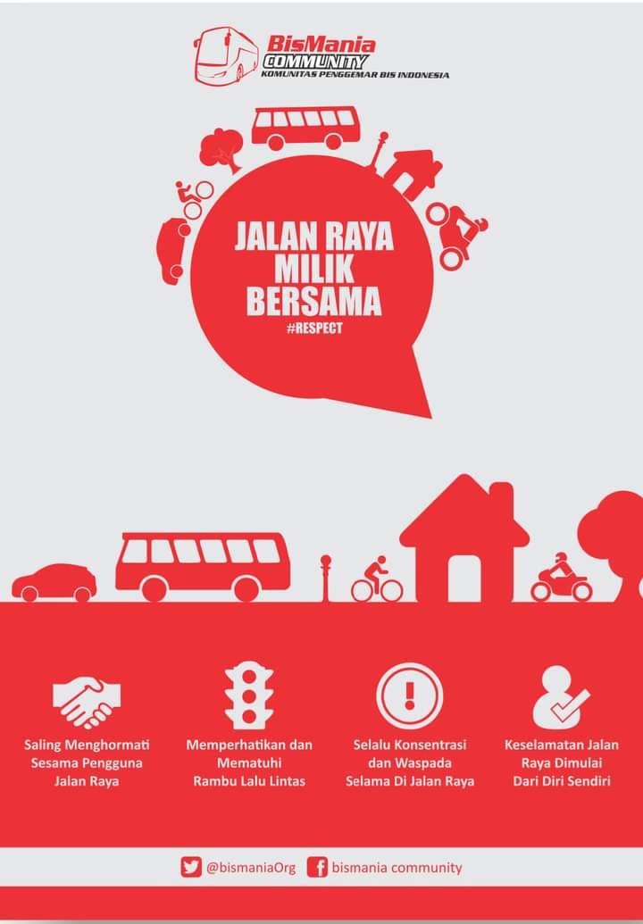 BMC_WilisRaya's tweet photo. Berpikirlah akan keselamatan di jalan raya, menghormati sesama pengguna jalan, taati dsn patuhi aturan lalu lintas.
Keselamatan dimulai dari diri sendiri.
JALAN RAYA MILIK BERSAMA
#BismaniaOrg https://t.co/htfecY8emV