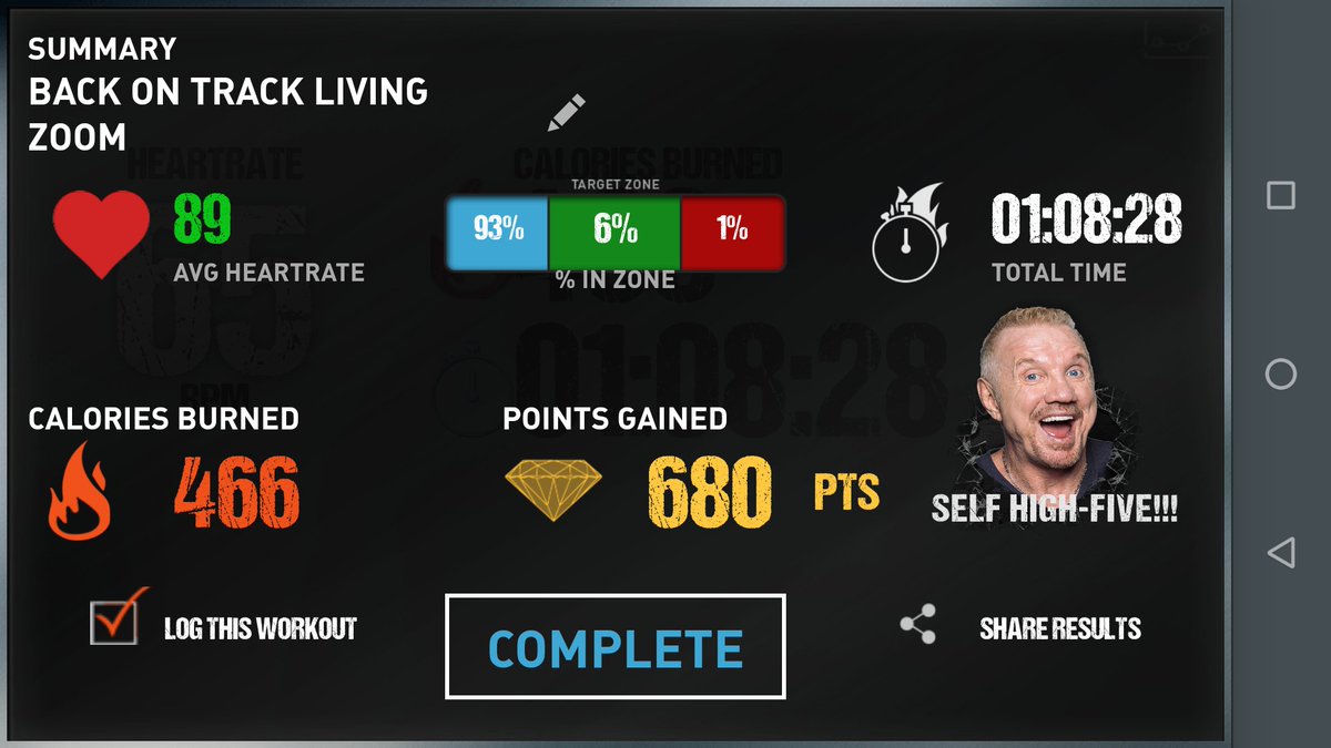 Finish_Stronger's tweet photo. Saturday was full-on. Hard to say no to two live @DDPYoga workouts from @BoTDDPYClasses and another from Tom Walent.  Sunday *might* be more restful. Might. We'll see... Resting heart rate low 50s yesterday so more than doubled it and didn't make my zones 🤦‍♂️#DDPYworks https://t.co/19bohoi3uF